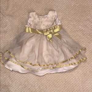 Rare Editions Gold & Cream Dress